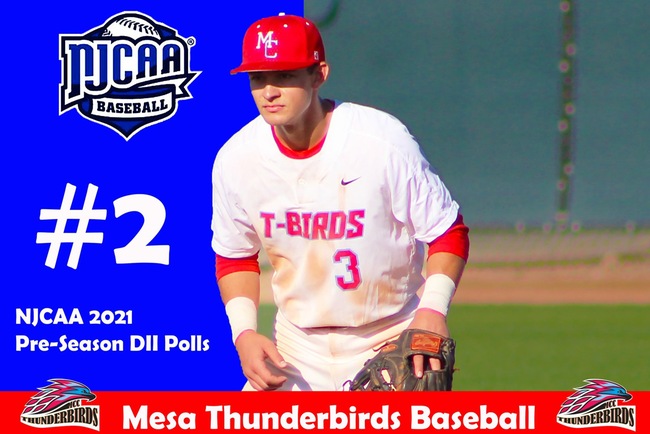 Mesa Baseball Enters 2021 Season as #2 Team in NJCAA Pre-Season Polls