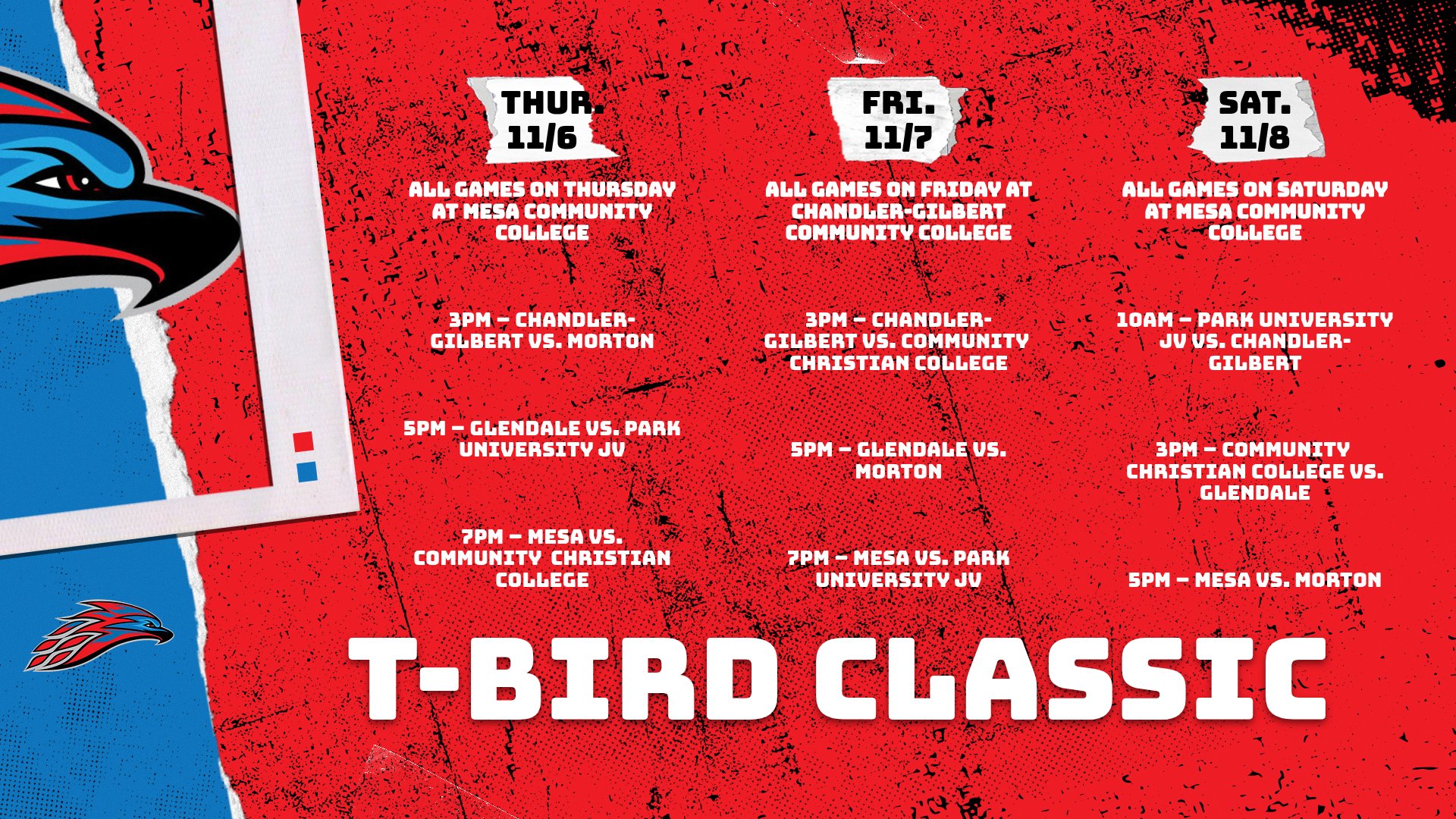 MESA BASKETBALL TO HOST T-BIRD CLASSIC NOVEMBER 6&ndash;8