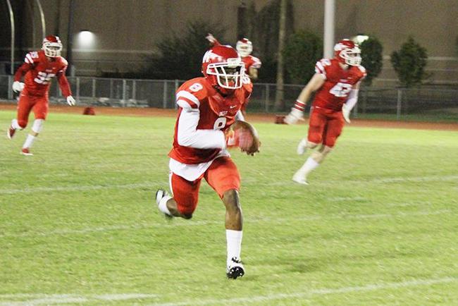 Kamon Clayton(#8) takes back a pick 6 in the loss to Glendale