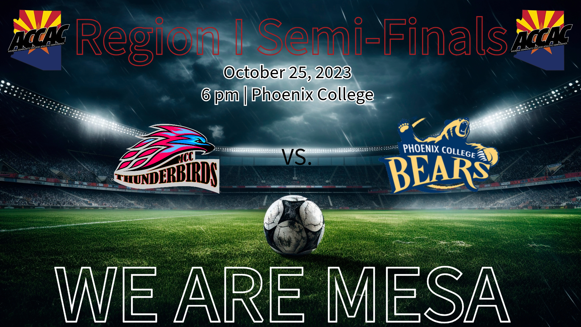 No. 14 Men's Soccer battles No. 4 Phoenix College in Region I Semi-Finals on Wednesday