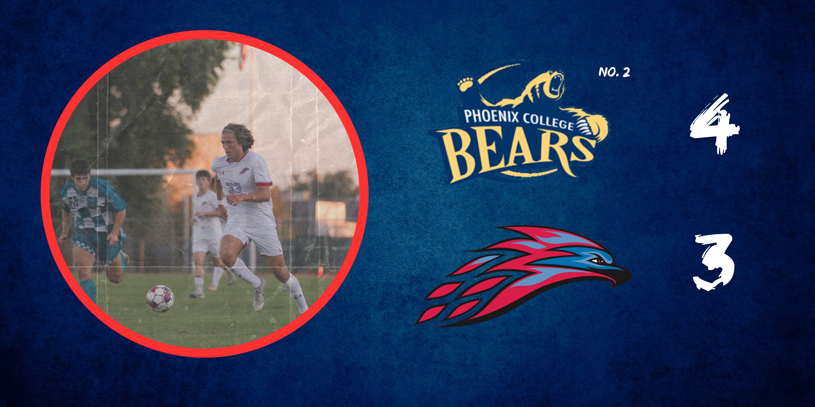 Men's Soccer pushes No. 2 Phoenix College to the limit on Tuesday