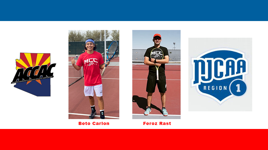 Carlon, Rast, earn top ACCAC/Region I men's tennis honors