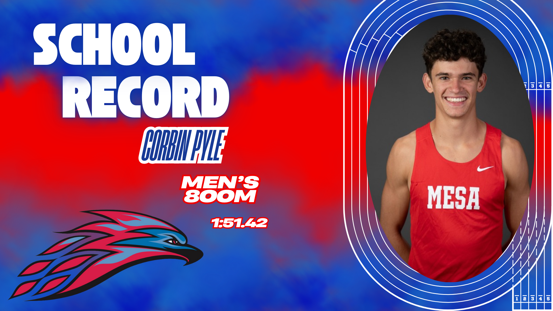 Corbin Pyle breaks second school record of the season