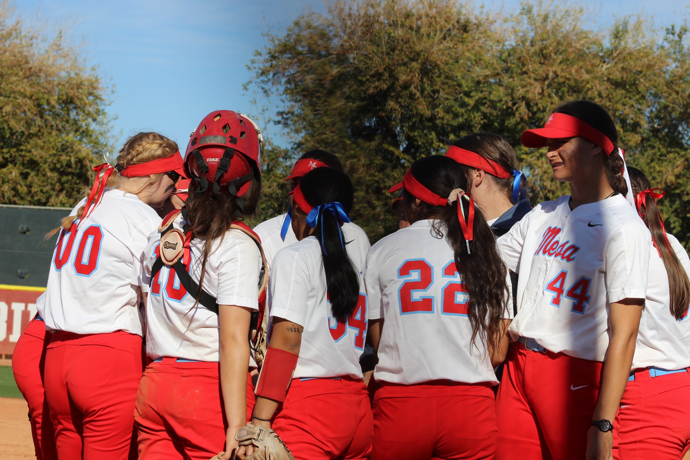Softball games postponed due to weather.