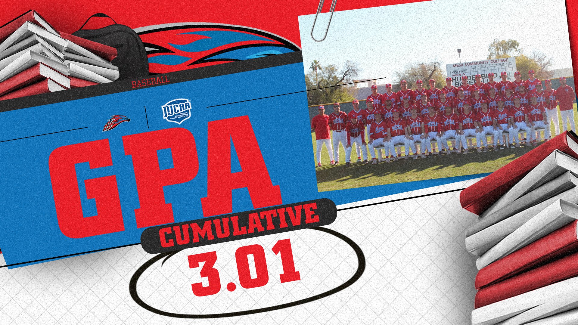 Mesa Baseball Earns NJCAA Academic honors