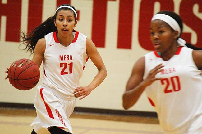 Erica Vasquez scored 11 points against Pima (Photo by Jacob Dewald)