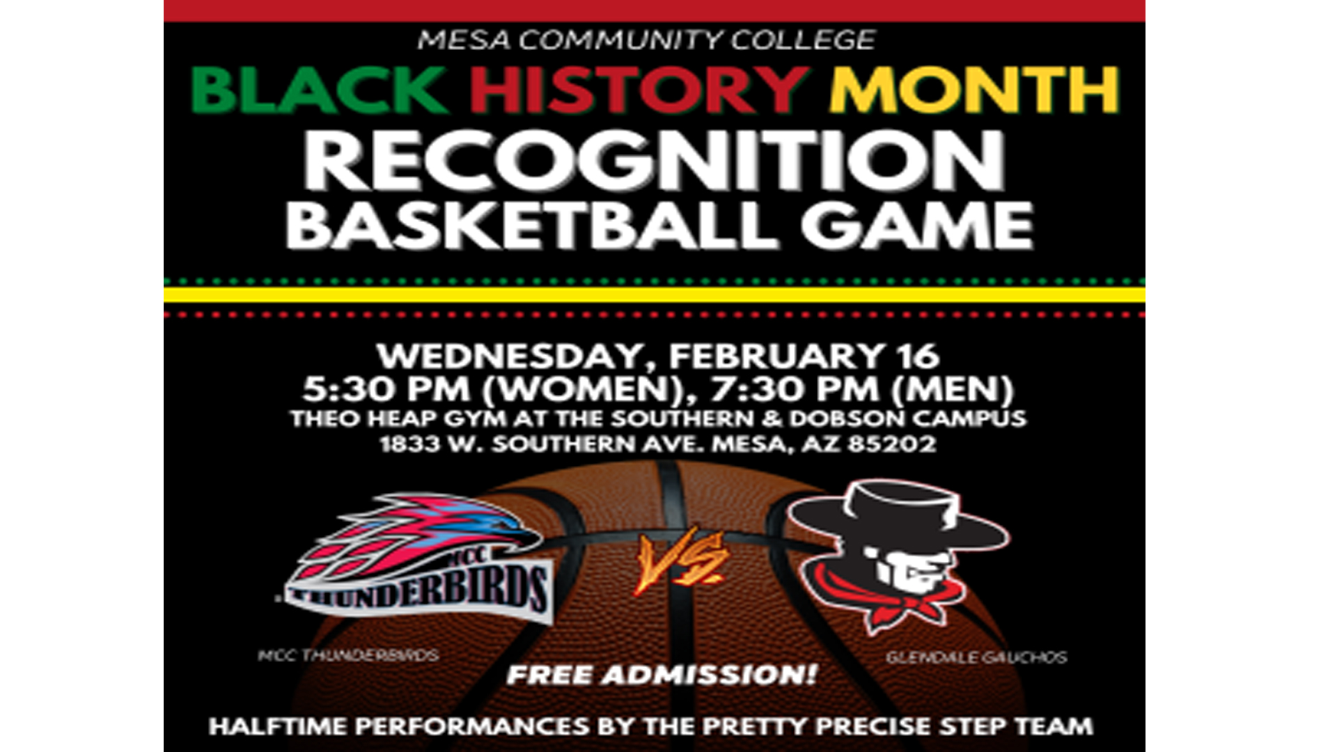 Final regular season basketball tonight on Black History Month Recognition Night