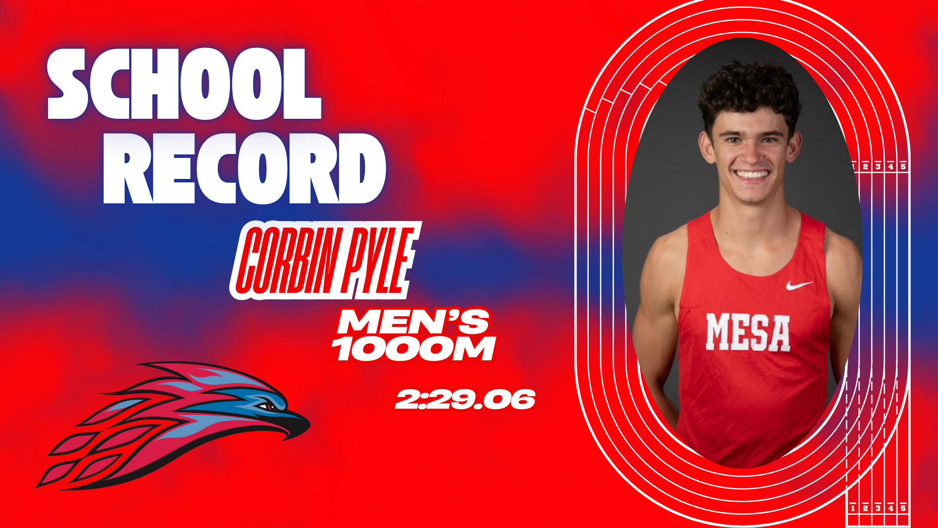 T-Bird Track & Field athlete Corbin Pyle sets school record in the 1000m