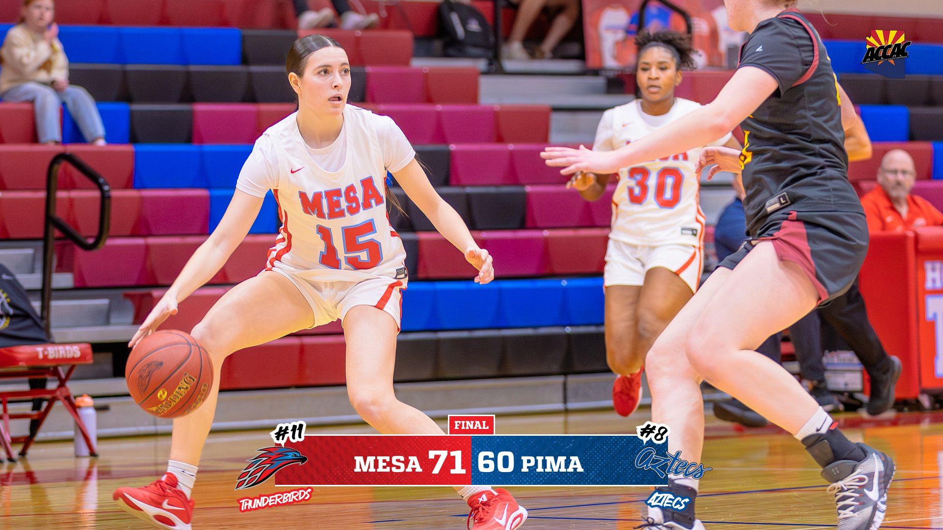 NO. 11 MESA WOMEN&rsquo;S BASKETBALL DEFEATS NO. 8 PIMA IN ACCAC RIVALRY MATCHUP