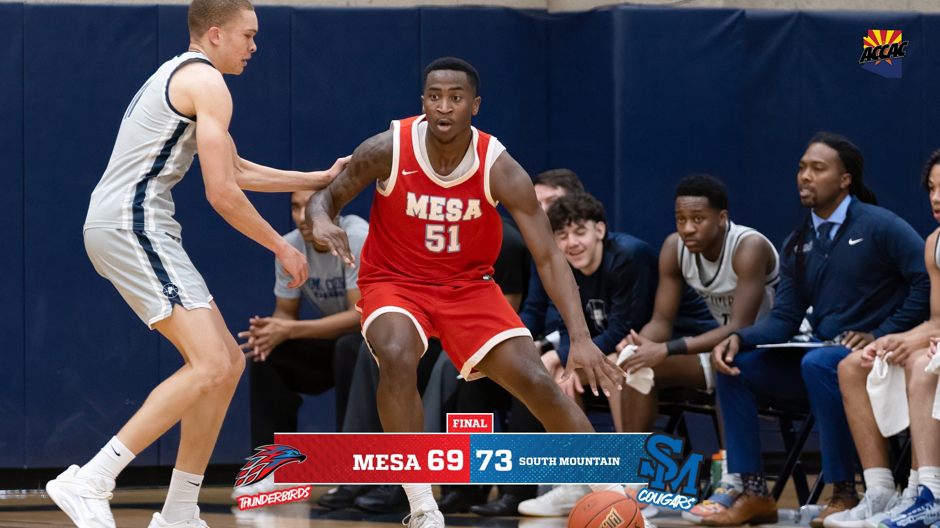 MEN'S BASKETBALL FALLS TO SOUTH MOUNTAIN IN ACCAC MATCHUP