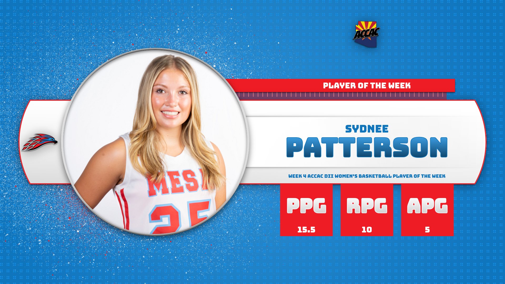 PATTERSON EARNS ACCAC DII WOMEN&rsquo;S BASKETBALL PLAYER OF THE WEEK