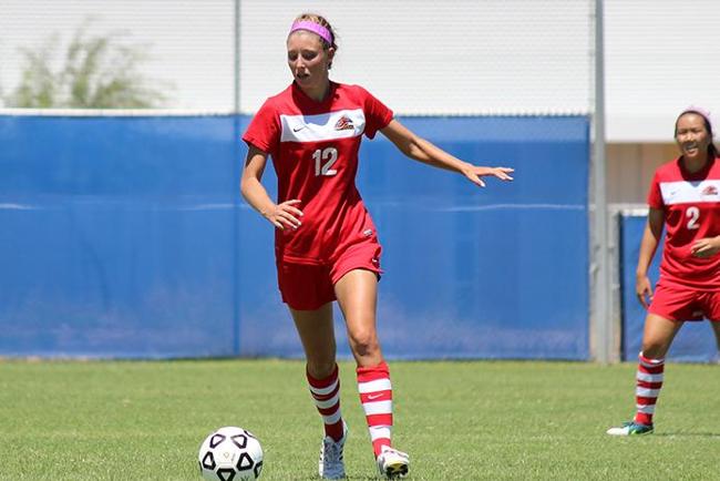 Morgan Eddy scored Mesa's lone goal. (Photo by Aaron Webster)