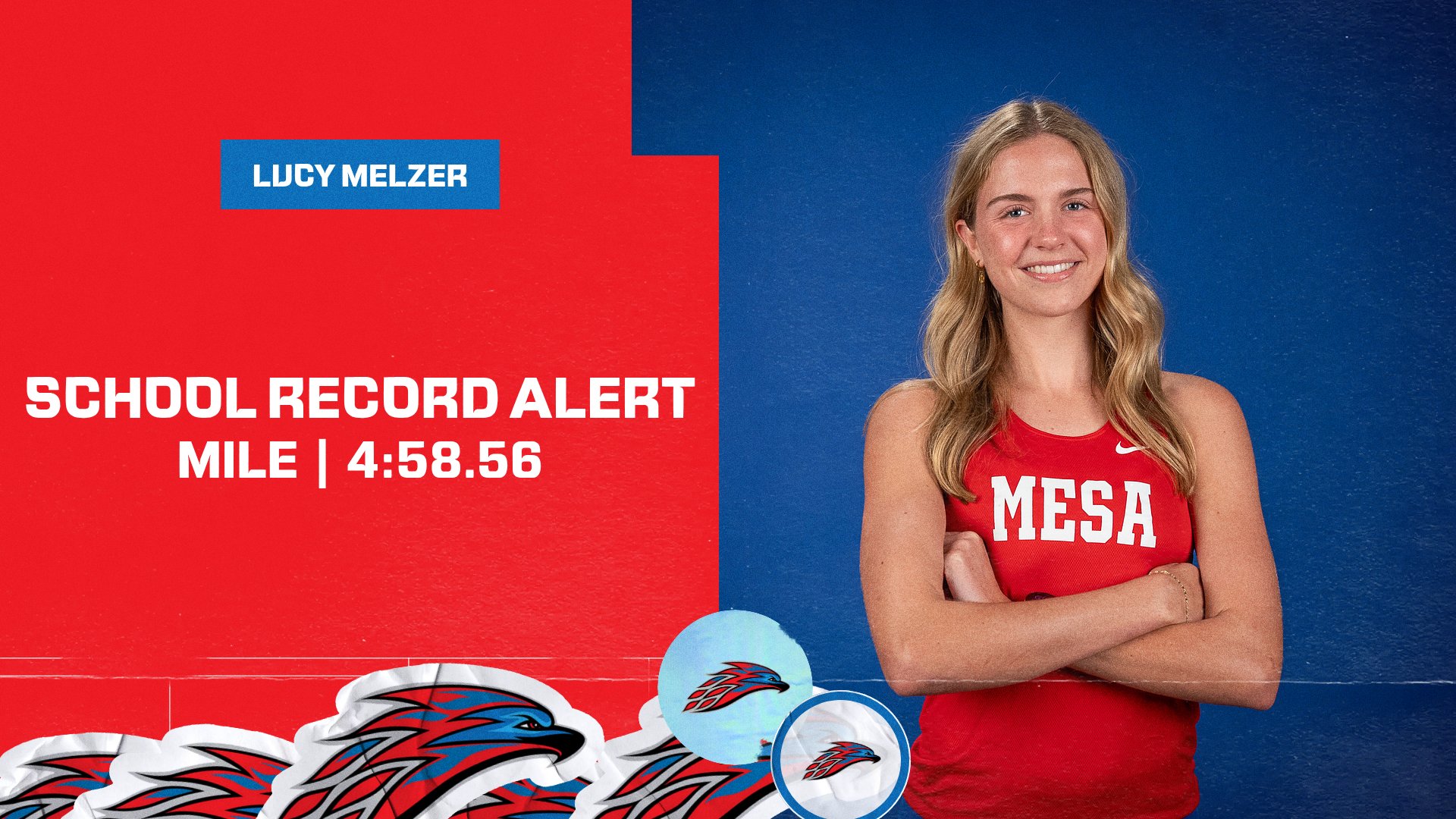 LUCY MELZER BREAKS HER OWN SCHOOL RECORD IN THE MILE