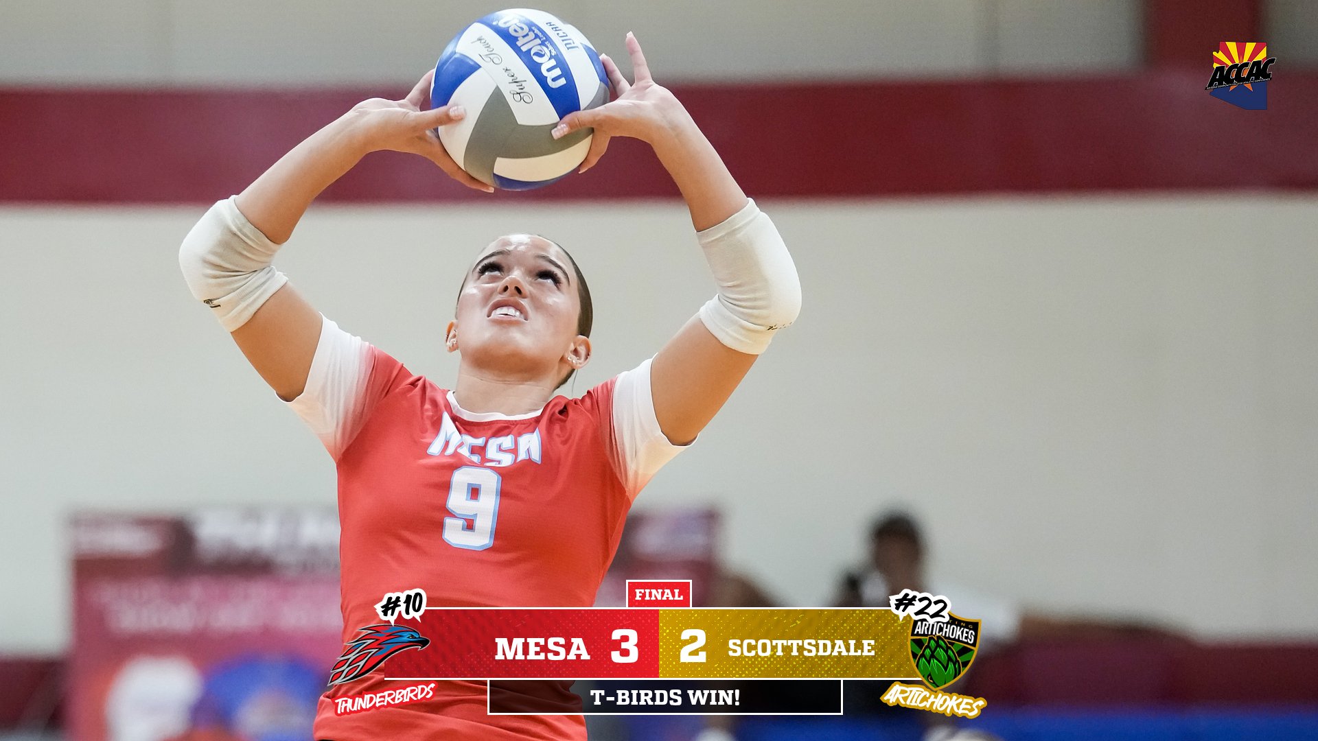 No. 10 Mesa outlasts No. 22 Scottsdale in five set thriller