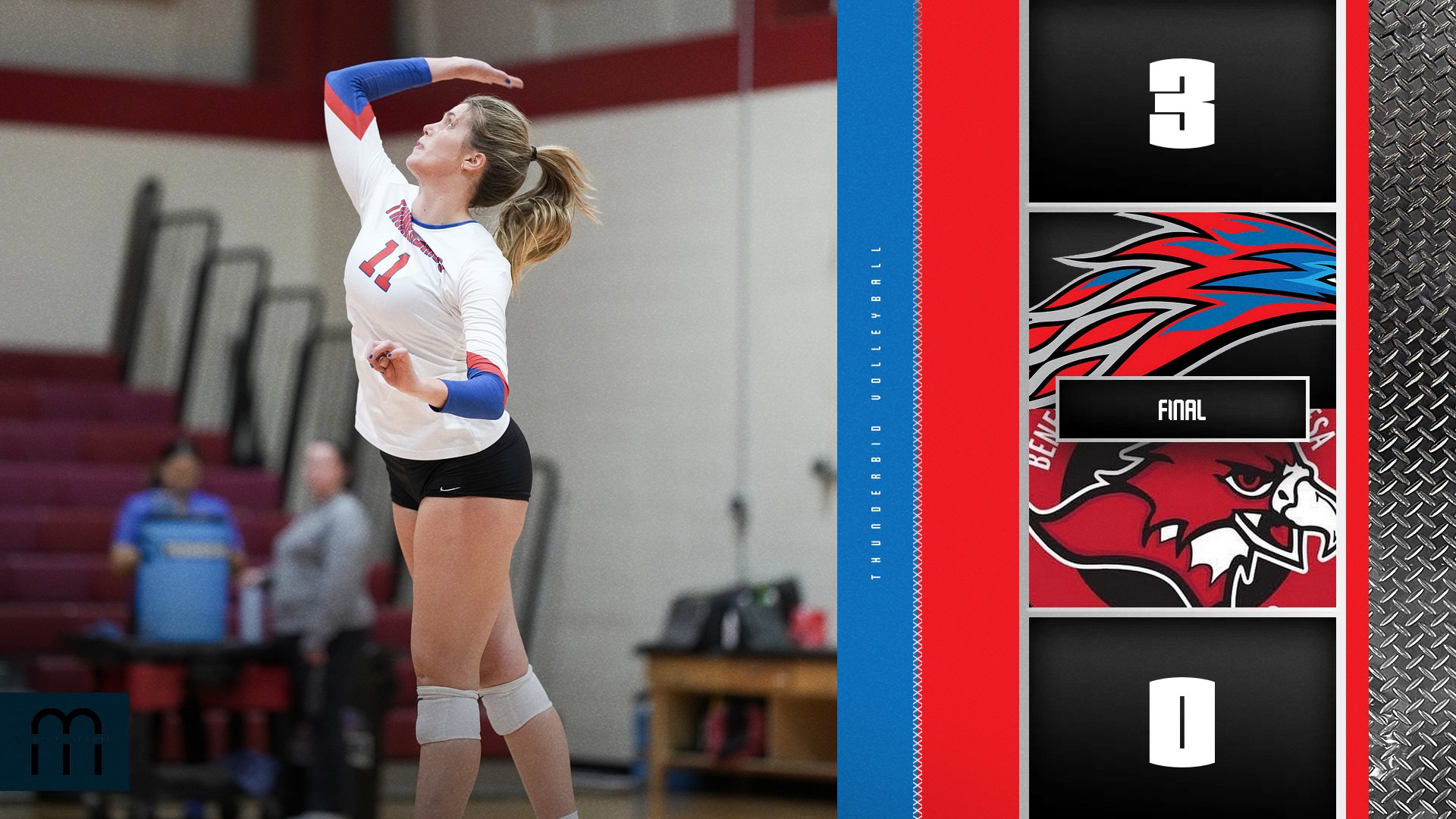 No. 13 Volleyball sweeps Benedictine University